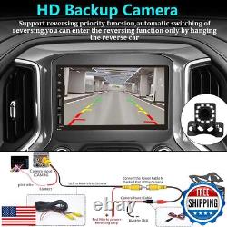 Leadfan Double Din Car Stereo with Dash Cam, Support Apple Carplay and Androi
