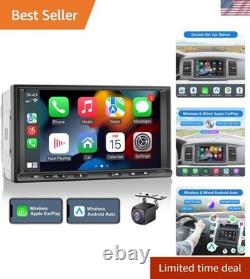 Luxury Double Din Car Audio Receiver Wireless CarPlay & Android Auto Ready