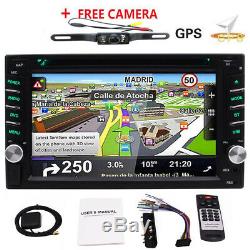 Map+Camera+GPS Nav 6.2 Double 2Din Car Stereo Radio DVD CD Mp3 Player Bluetooth