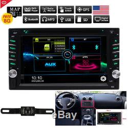 Map+Camera+GPS Nav 6.2 Double 2Din Car Stereo Radio DVD CD Mp3 Player Bluetooth