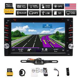 Map+Camera+GPS Nav 6.2 Double 2Din Car Stereo Radio DVD CD Mp3 Player Bluetooth