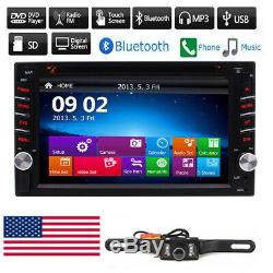 Map+Camera+GPS Nav 6.2 Double 2Din Car Stereo Radio DVD CD Mp3 Player Bluetooth