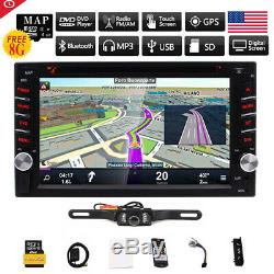Map+Camera+GPS Nav 6.2 Double 2Din Car Stereo Radio DVD CD Mp3 Player Bluetooth