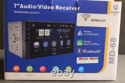 Md-68 Infinit Meta Wireless Apple CarPlay Android Auto Double DIN Car Stereo 7