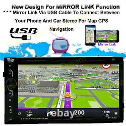 MirrorLink For GPS HD 2DIN Car Stereo Radio CD DVD Bluetooth Chevrolet GMC Truck