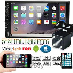 Mirror Link For GPS Double 2Din 7 Car Stereo + Backup Camera Touch Screen Radio
