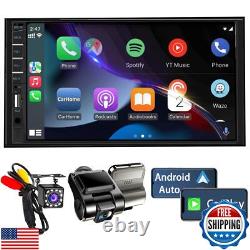 Naifay Double Din Car Stereo with Dash Cam 7INCH Touchscreen Car Radio Rece