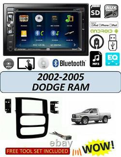 New 2002-2005 Dodge Ram Pickup Bluetooth Touchscreen DVD 2 Din Car Stereo Combo