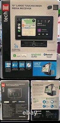 New Dual Tech 10 Double Din Car Stereo Media Android Auto & Apple Car Play