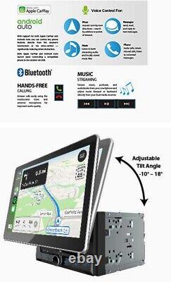 New Dual Tech 10 Double Din Car Stereo Media Android Auto & Apple Car Play
