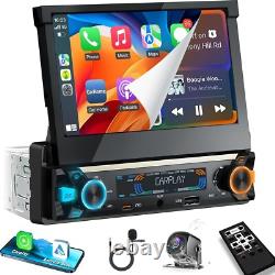 Newest Single Din Touchscreen Radio with Wireless Carplay&Android Auto, 7 inch