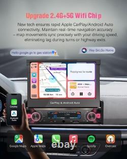 Newest Single Din Touchscreen Radio with Wireless Carplay&Android Auto, 7 inch