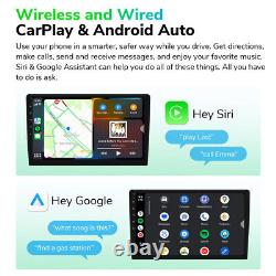 OBD2+Double Din 10.1 Android 12 wireless CarPlay Car Stereo Radio GPS Bluetooth