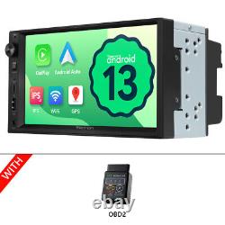 OBD+Double 2Din 7 IPS Android 13 Car Radio Head Unit In Dash Stereo GPS Navi BT
