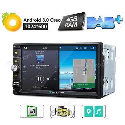 Octa-Core Android 8.0 4GB RAM 7 Double 2DIN Car Stereo Radio GPS Navi DAB+ OBD2