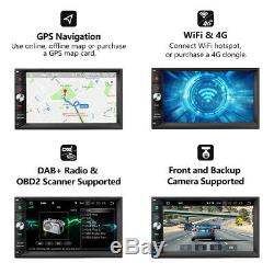 Octa-Core Android 8.0 4GB RAM 7 Double 2DIN Car Stereo Radio GPS Navi DAB+ OBD2