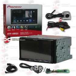PIONEER AVH-600EX 7 LCD DVD BLUETOOTH STEREO With CHROME KEYHOLE BACKUP CAMERA