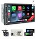 Plz 7in Wireless Double Din Car Stereo Apple Carplay Radio Bluetooth Touchscreen