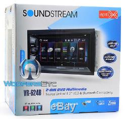 Pkg SOUNDSTREAM VR-624B 6.2 TV CD MP3 DVD BLUETOOTH USB SD AUX + BACK-UP CAMERA
