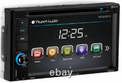 Planet Audio P9628B Double DIN Bluetooth In-Dash DVD/CD Car Stereo Receiver