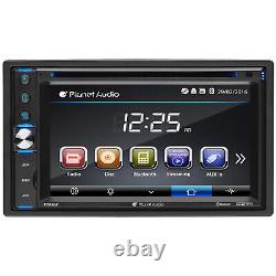 Planet Audio P9630B Double Din Touchscreen Bluetooth Car Audio Stereo System