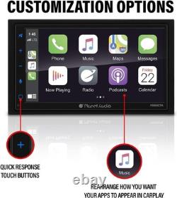 Planet Audio P9900CPA Car WIRELESS Apple CarPlay Android 2-Din 6.75'' Bluetooth