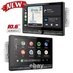 Power Acoustik CPAA-70D10M 10.6? Double DIN Car HD Floating Touchscreen Monitor