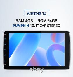 Pumpkin 10.1'' Double Din Android 12 Car Radio GPS Navi WIFI BT Carplay 4GB 64GB