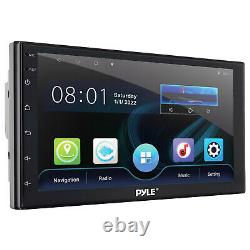 Pyle PLINTBL7 Double DIN Bluetooth USB Radio, Clarion 6x9 & 6.5 Car Speakers