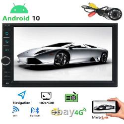 Quad Core Android 10.0 4G WIFI 7 Double 2DIN Car Radio Stereo GPS No DVD Player