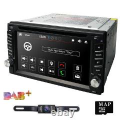 Rear Camera&GPS Double 2Din Car Stereo Radio CD DVD Player Bluetooth with Map