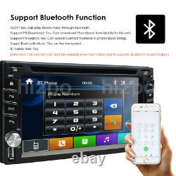 Rear Camera&GPS Double 2Din Car Stereo Radio CD DVD Player Bluetooth with Map