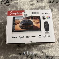 SJoyBring W022 Wireless Double Din Car Stereo with Carplay, Android Auto, QLED