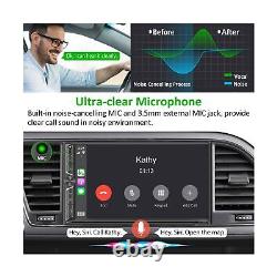 SjoyBring Double Din Car Stereo with Voice Control CarPlay, Bluetooth, Mirror