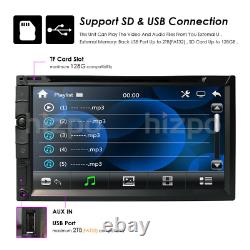 Sony Lens Double 2Din 7Car Stereo Radio DVD Player iPod Bluetooth TV MP3 Mic HD