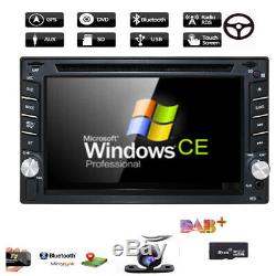 Sony Lens GPS+MAP+Cam-Double 2Din In Dash Car Stereo DVD Player Radio BT iPod