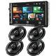 Soundstream Double Din 7? Touch Screen Unit & 4 Pioneer 300w 6.5 Car Speakers