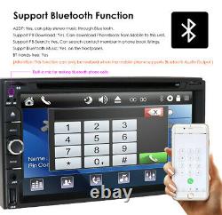 Touch Screen Hizpo Double 2Din 7 Car Stereo Radio DVD Player BT USB Camera
