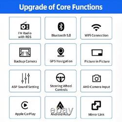 Touch Screen Rotatable 10.1'' Android 13 Car Stereo Radio Double 2DIN GPS Wifi