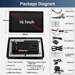 Touch Screen Rotatable 10.1'' Android 13 Car Stereo Radio Double 2DIN GPS Wifi