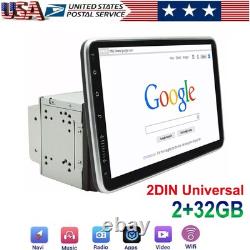 Touch Screen Rotatable 10.1'' Android 14 Car Stereo Radio Double 2DIN GPS Wifi