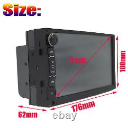 Touchscreen Double DIN Car Stereo Radio GPS Wifi USB FM Player with 8 LED Camera