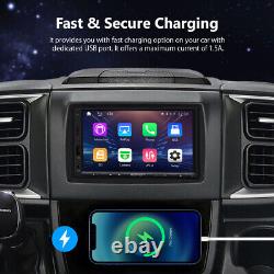 US 7 QLED Touch Screen Double Din Car Stereo CarPlay Android Auto Radio GPS DSP