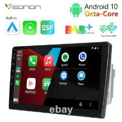 US Double DIN 10.1 Android 10 8-Core Car Stereo Radio GPS CarPlay Bluetooth 5.0