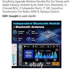 Upgrade Wireless Double Din Car Stereo Apple Carplay Android Auto 7 HD Screen