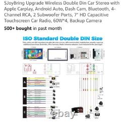 Upgrade Wireless Double Din Car Stereo Apple Carplay Android Auto 7 HD Screen
