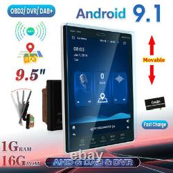 Vertical 9.5 Double 2 Din Car Stereo Radio Android 10.1 GPS Wifi Touch Screen