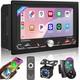 Wireless Apple Carplay, Double Din Car Stereo, Bluetooth 5.2, Fm Am Car Radio, Hd