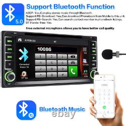 Wireless CarPlay GPS Double Din Car Radio Stereo DVD Player Bluetooth For Toyota