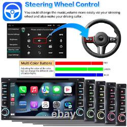 Wireless CarPlay GPS Double Din Car Radio Stereo DVD Player Bluetooth For Toyota